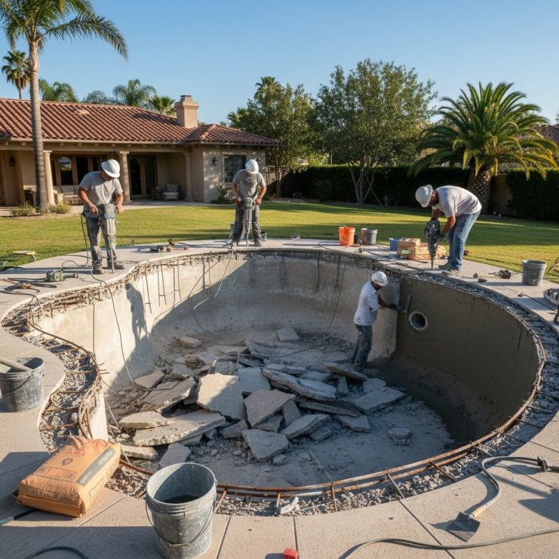 Local Swimming Pool Construction pros at work